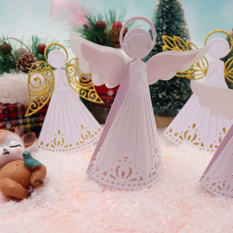 Feemkota Christmas Die Cuts for Card Making Christian Theme Stamps Angel Lamp Box Cutting Dies for DIY Paper Scrapbooking Crafts Embossing Decorations - Image 2
